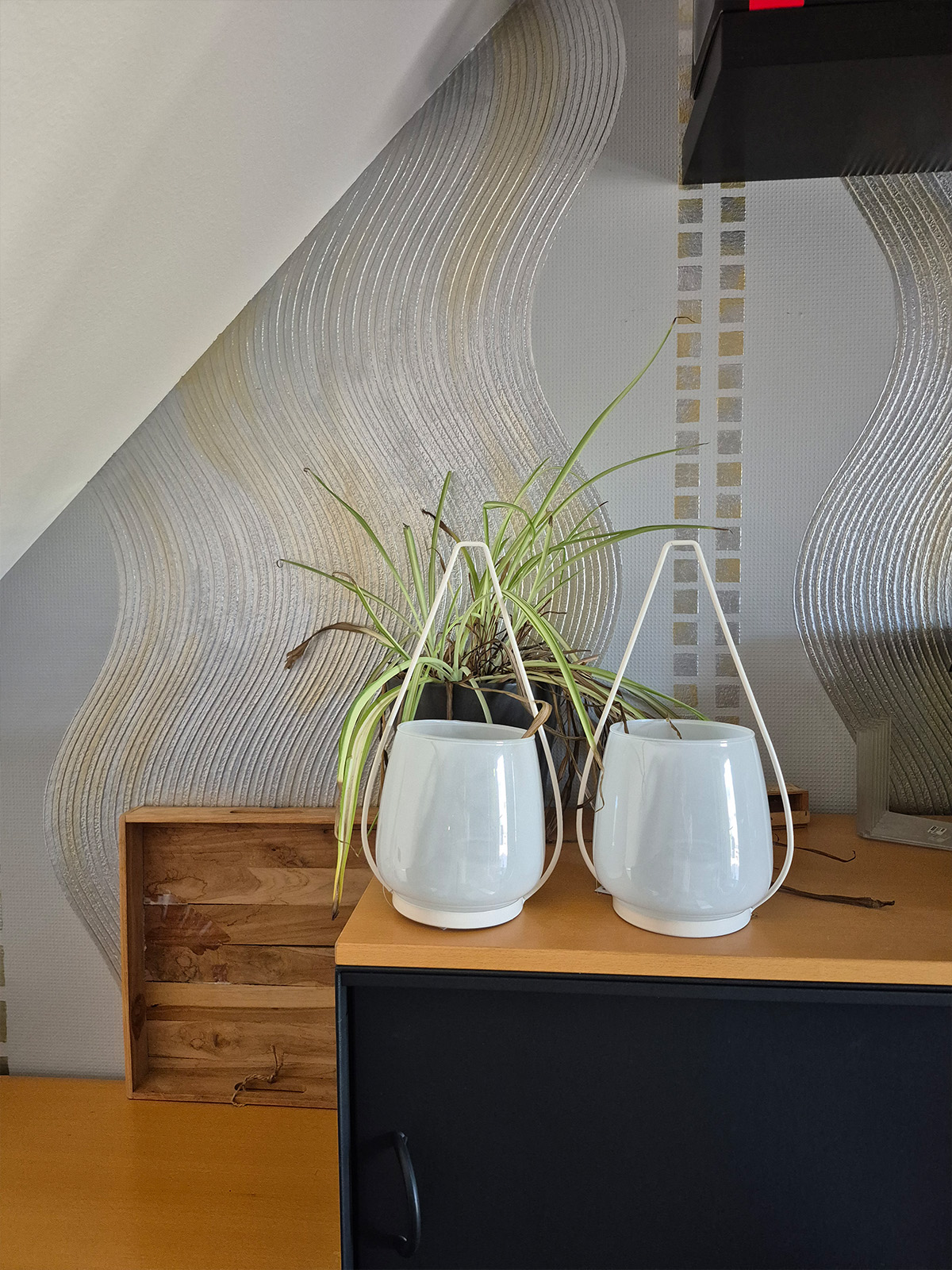 Kreativ eingerichtetes Schlafzimmer